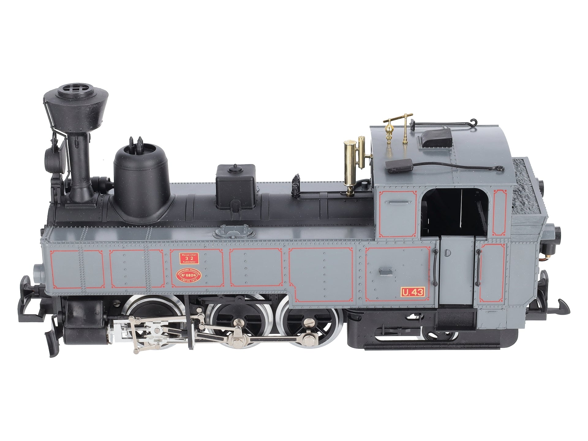 LGB 2070D G Steirmarkische Landesbahn 0-6-2 Gray Steam Locomotive w/Smoke #6824 LN/Box