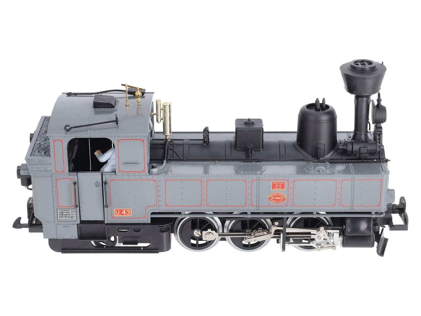 LGB 2070D G Steirmarkische Landesbahn 0-6-2 Gray Steam Locomotive w/Smoke #6824 LN/Box