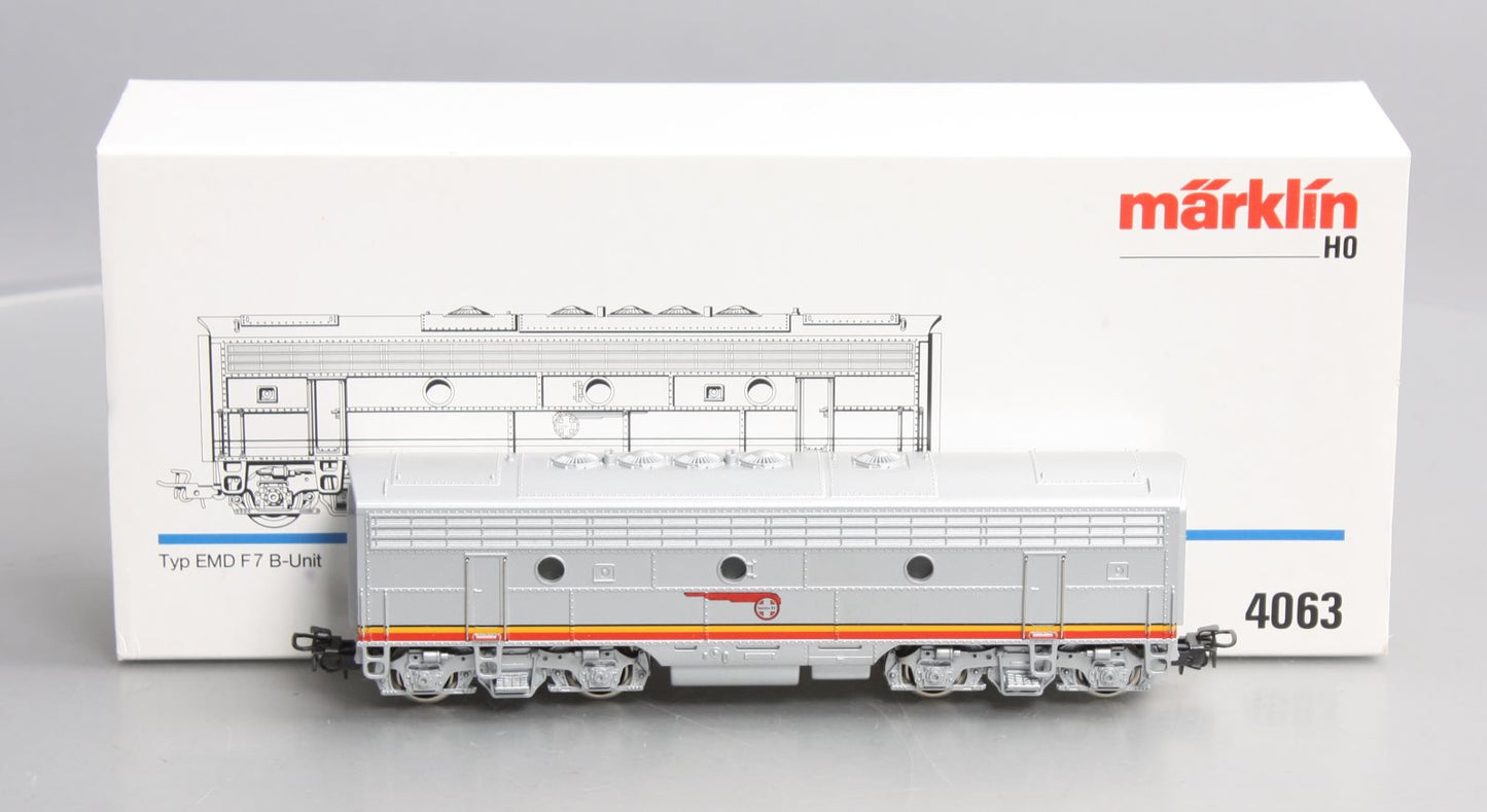 Marklin 4063 HO Santa Fe EMD F-7  B Unit Diesel Locomotive LN/Box