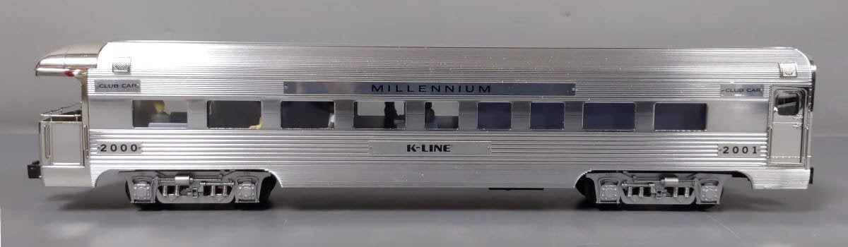 K-Line K4601-20001C O Millennium Aluminum Club Car #2000/2001 w/Display Base LN/Box