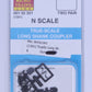 MicroTrains 00102301 N Black Long Shank True-Scale Coupler (Pack of 4)