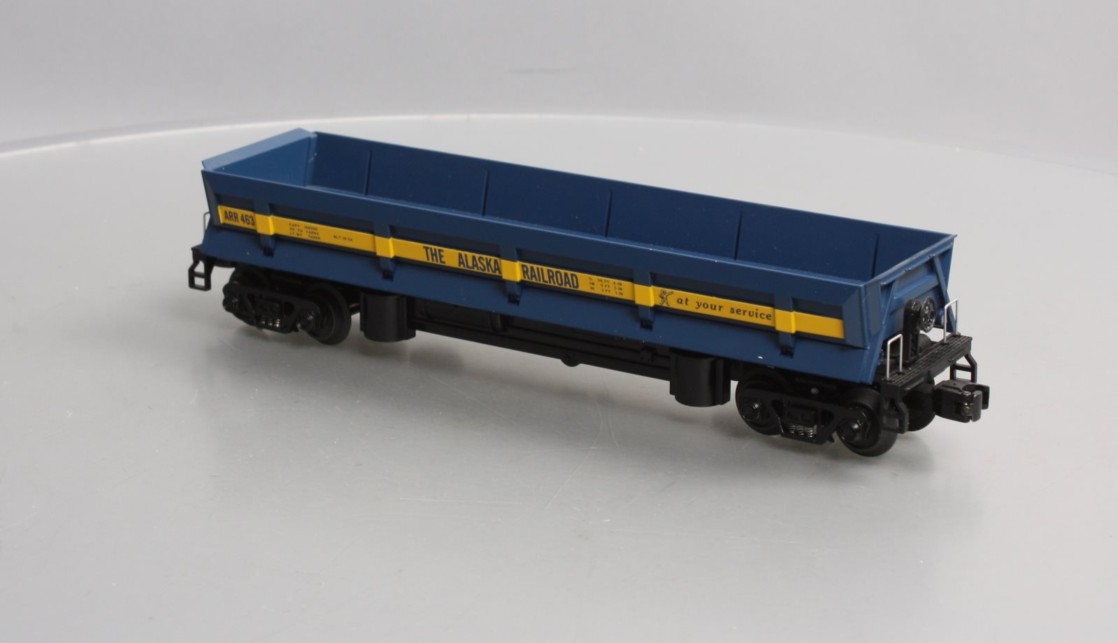 MTH 30-79137 O Gauge Alaska Dump Car #463 w/Operating Bay & Pipe Load NIB