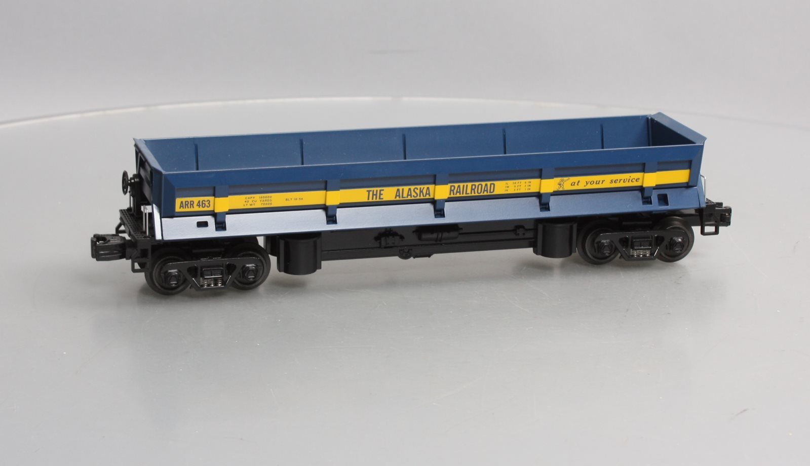 MTH 30-79137 O Gauge Alaska Dump Car #463 w/Operating Bay & Pipe Load NIB