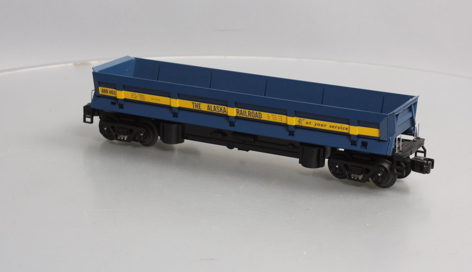 MTH 30-79137 O Gauge Alaska Dump Car #463 w/Operating Bay & Pipe Load NIB