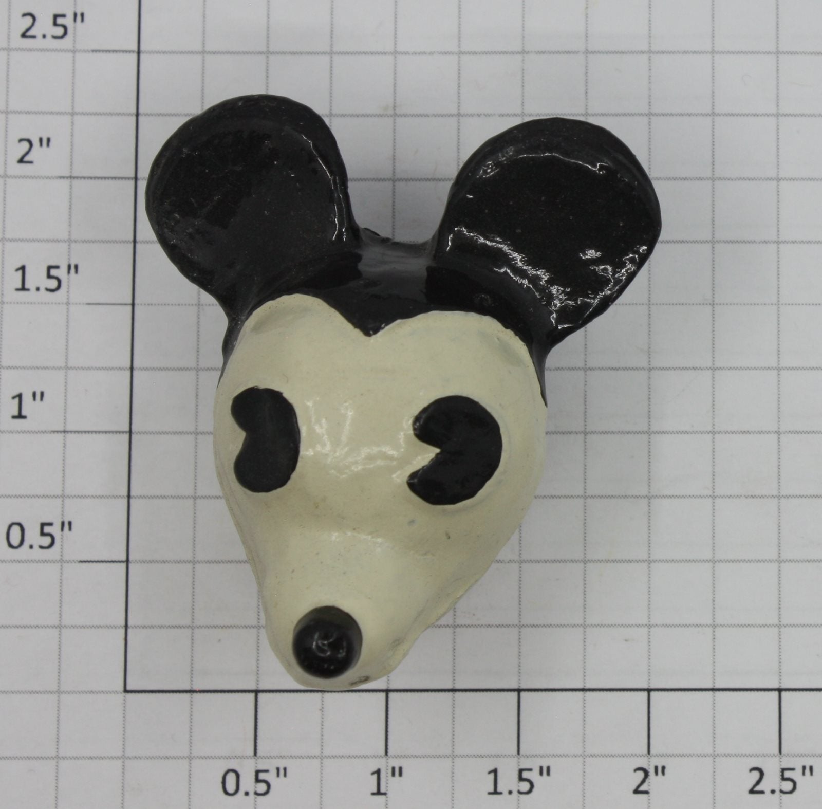 Lionel 1100-161 Prewar Wind-Up Hand Car Plaster Mickey Mouse Head w/ Dowel Hole