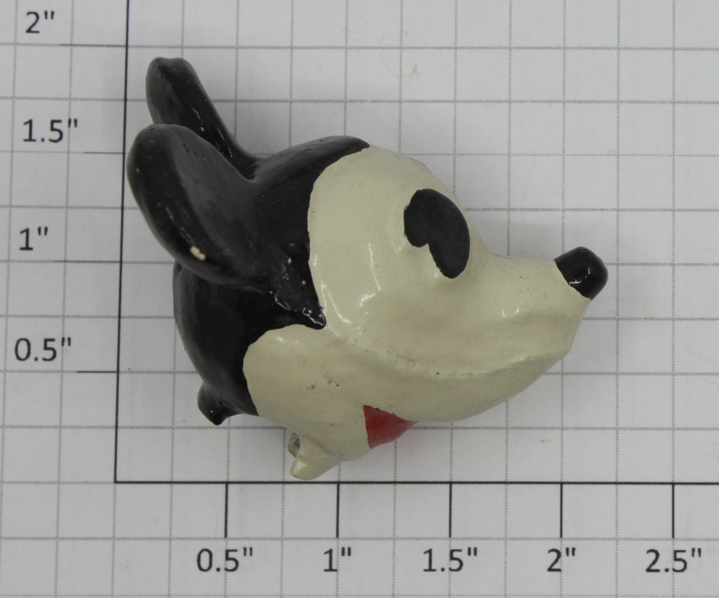 Lionel 1100-161 Prewar Wind-Up Hand Car Plaster Mickey Mouse Head w/ Dowel Hole