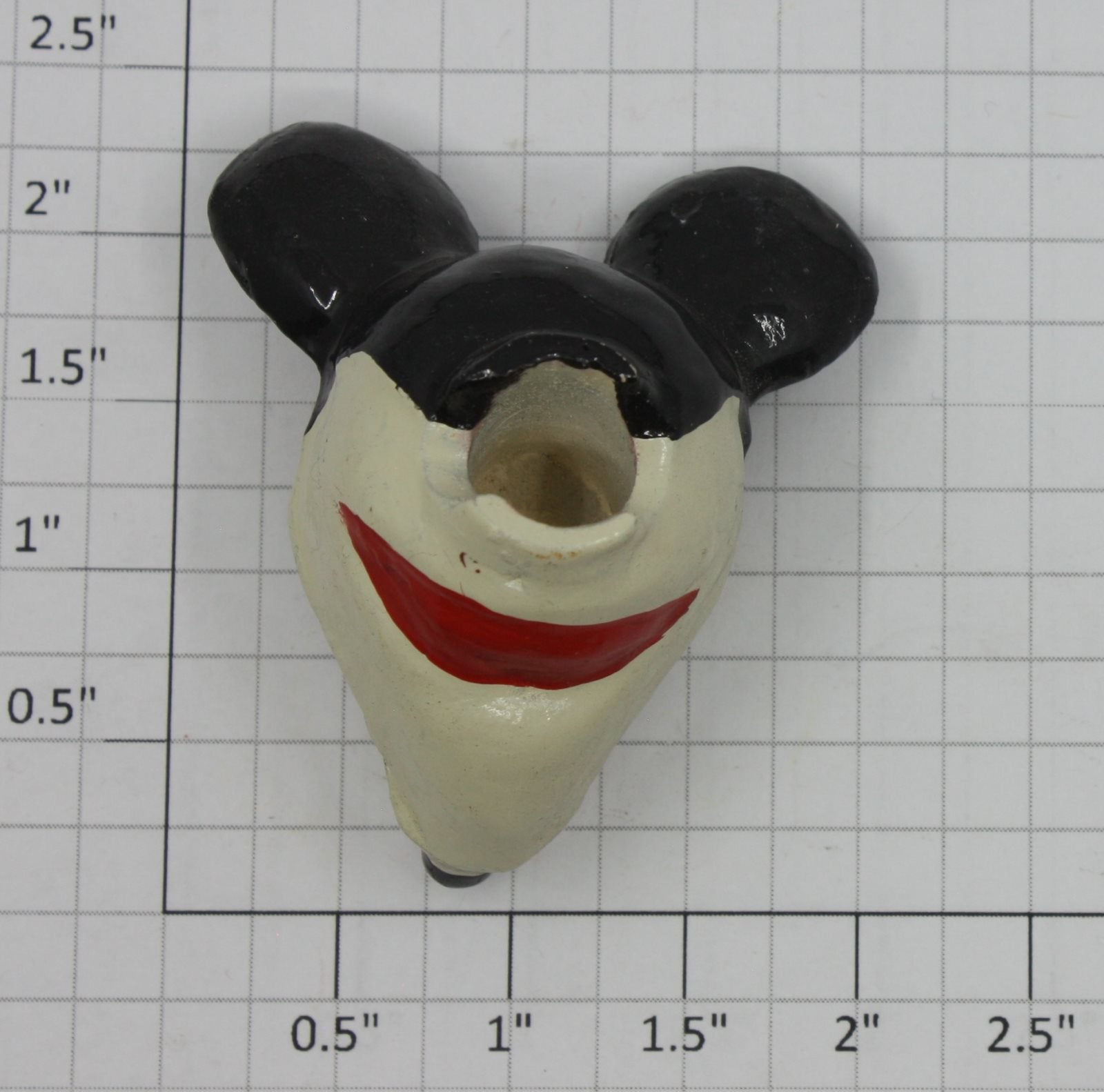 Lionel 1100-161 Prewar Wind-Up Hand Car Plaster Mickey Mouse Head w/ Dowel Hole
