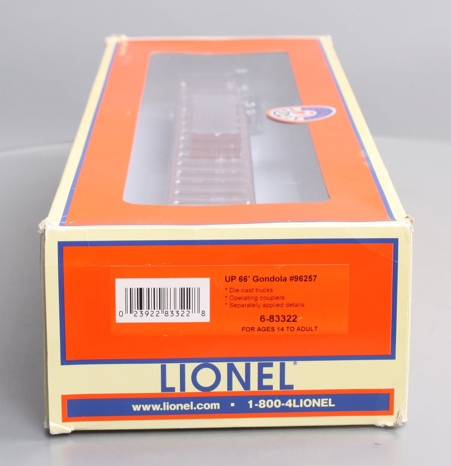 Lionel 6-83322 O Union Pacific 65' Mill Gondola #96257