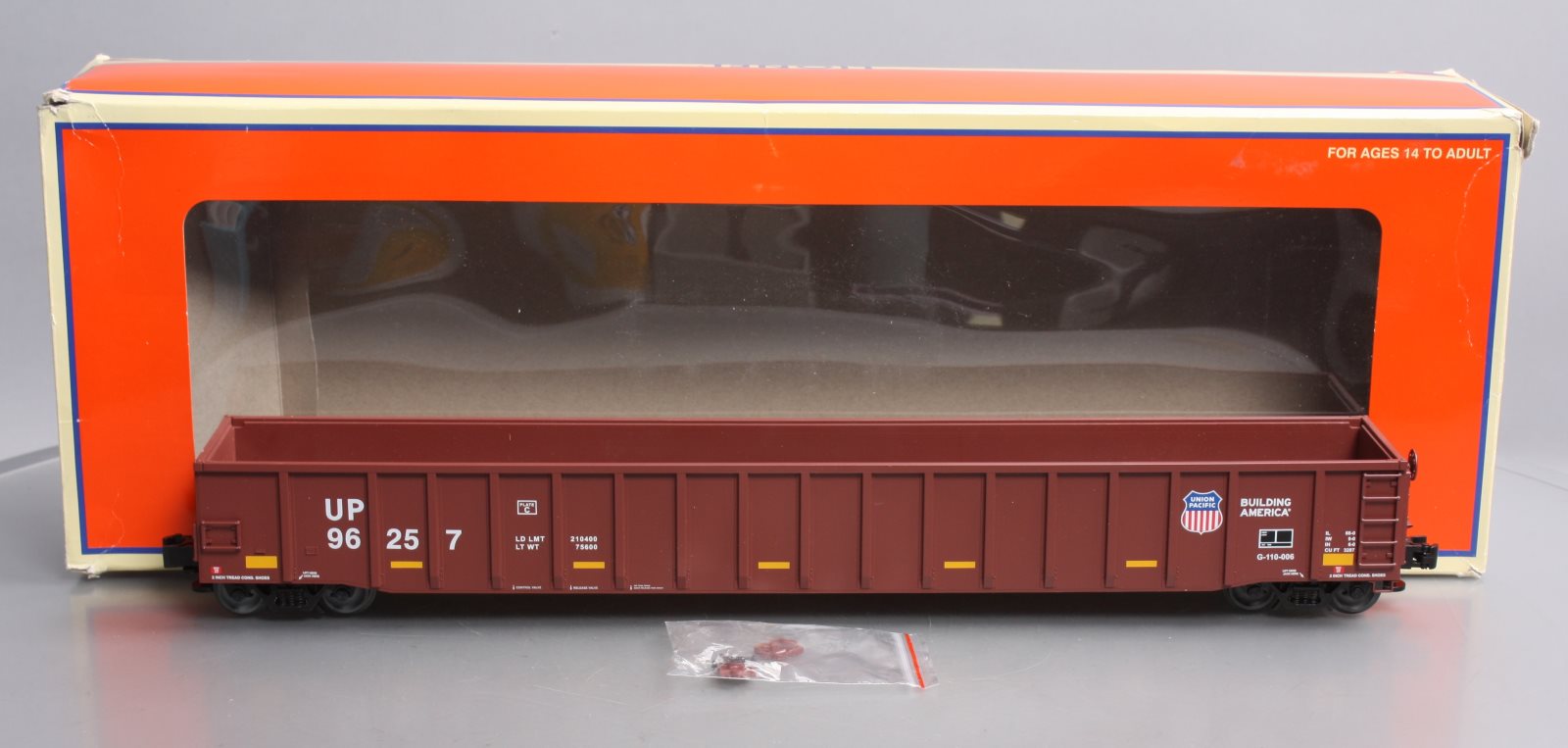 Lionel 6-83322 O Union Pacific 65' Mill Gondola #96257