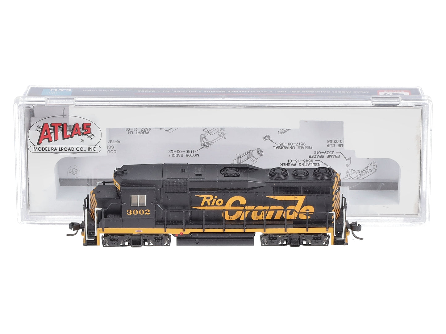 Atlas 40003774 N Scale Rio Grade GP30 Diesel Locomotive #3002 w/Sound/DCC