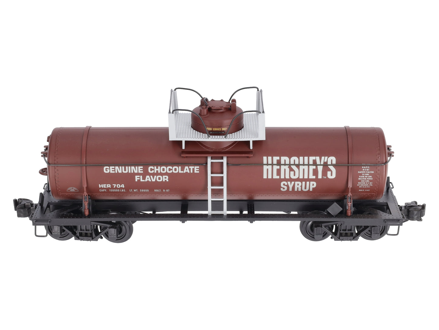 Aristo-Craft 41330 G Scale Hershey Syrup Single Dome Tank Car