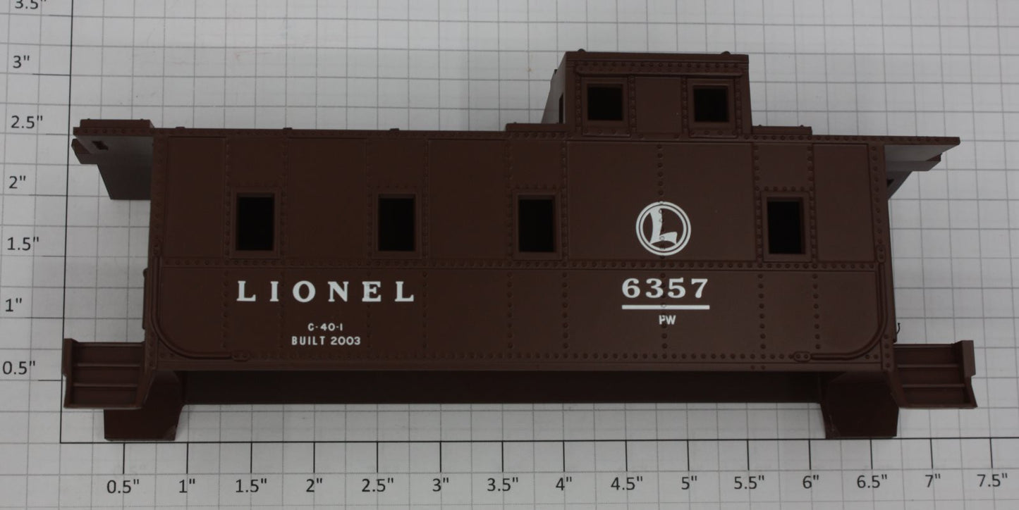 Lionel 19797-7 O Gauge Wabash Square Window Caboose Shell #6357