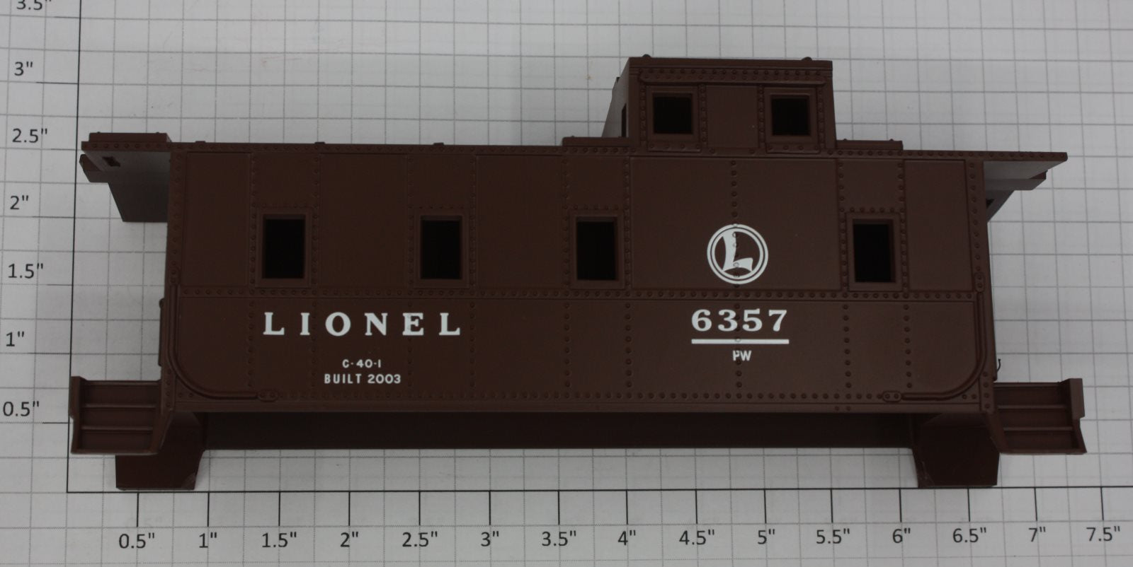 Lionel 19797-7 O Gauge Wabash Square Window Caboose Shell #6357