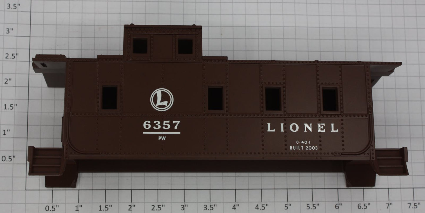 Lionel 19797-7 O Gauge Wabash Square Window Caboose Shell #6357
