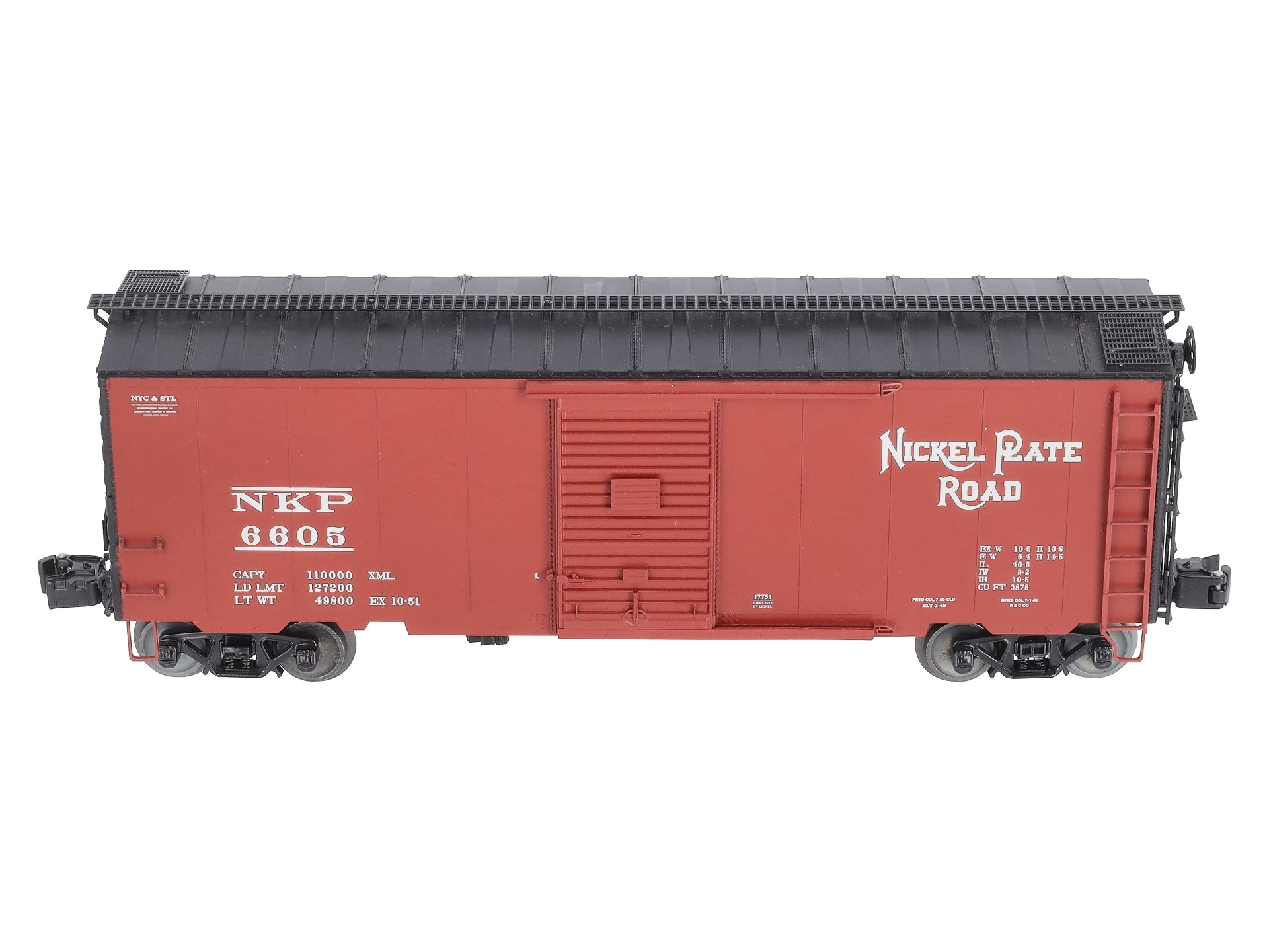 Lionel 6-17751 O Gauge Nickel Plate Road PS-1 Boxcar #6605