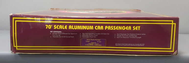 MTH 20-6506 O Gauge Union Pacific 70' Aluminum Passenger 5-Car Set LN/Box