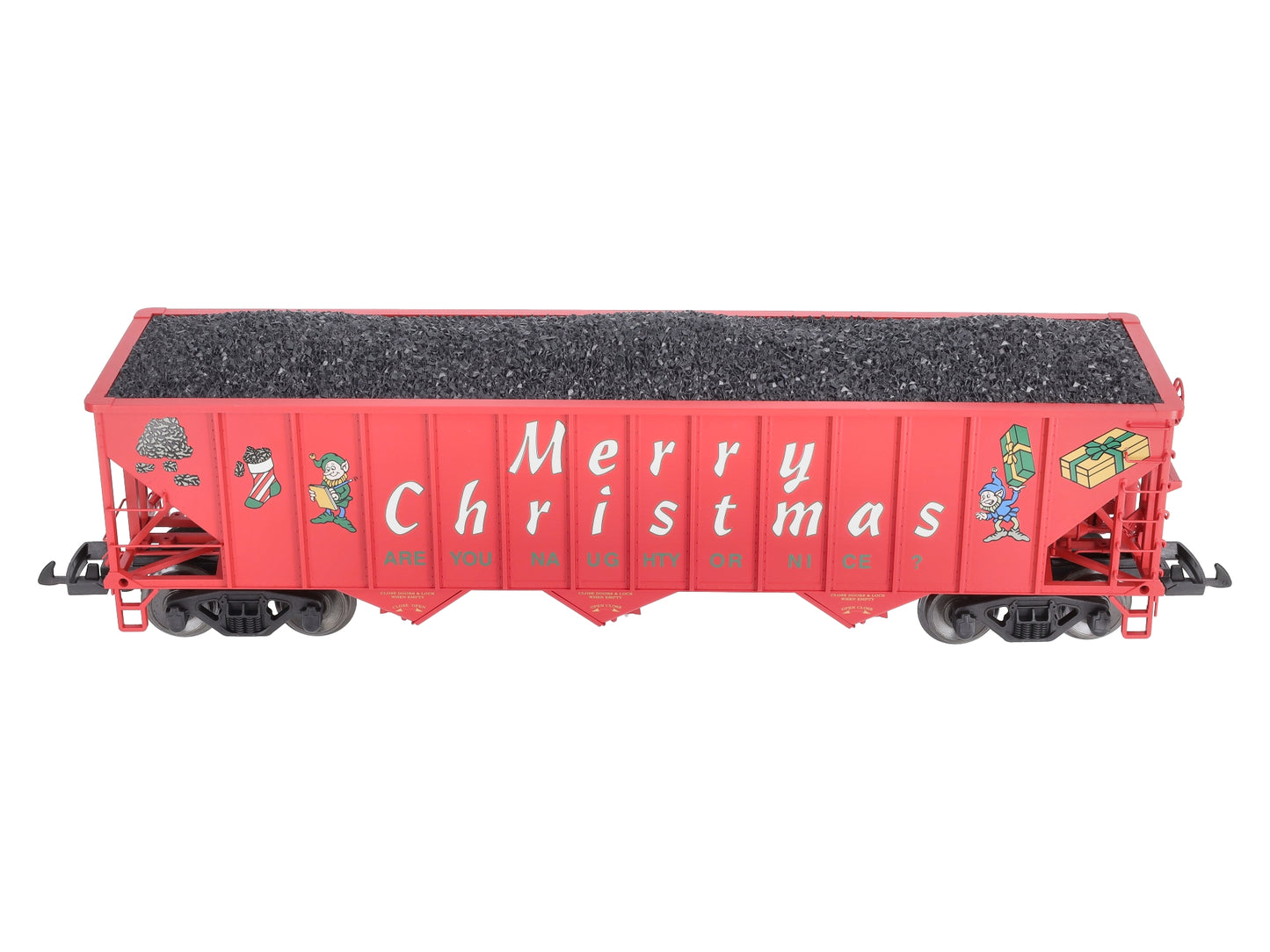 USA Trains 14025 G Christmas 70-Ton 3-Bay Coal Hopper with Coal Load