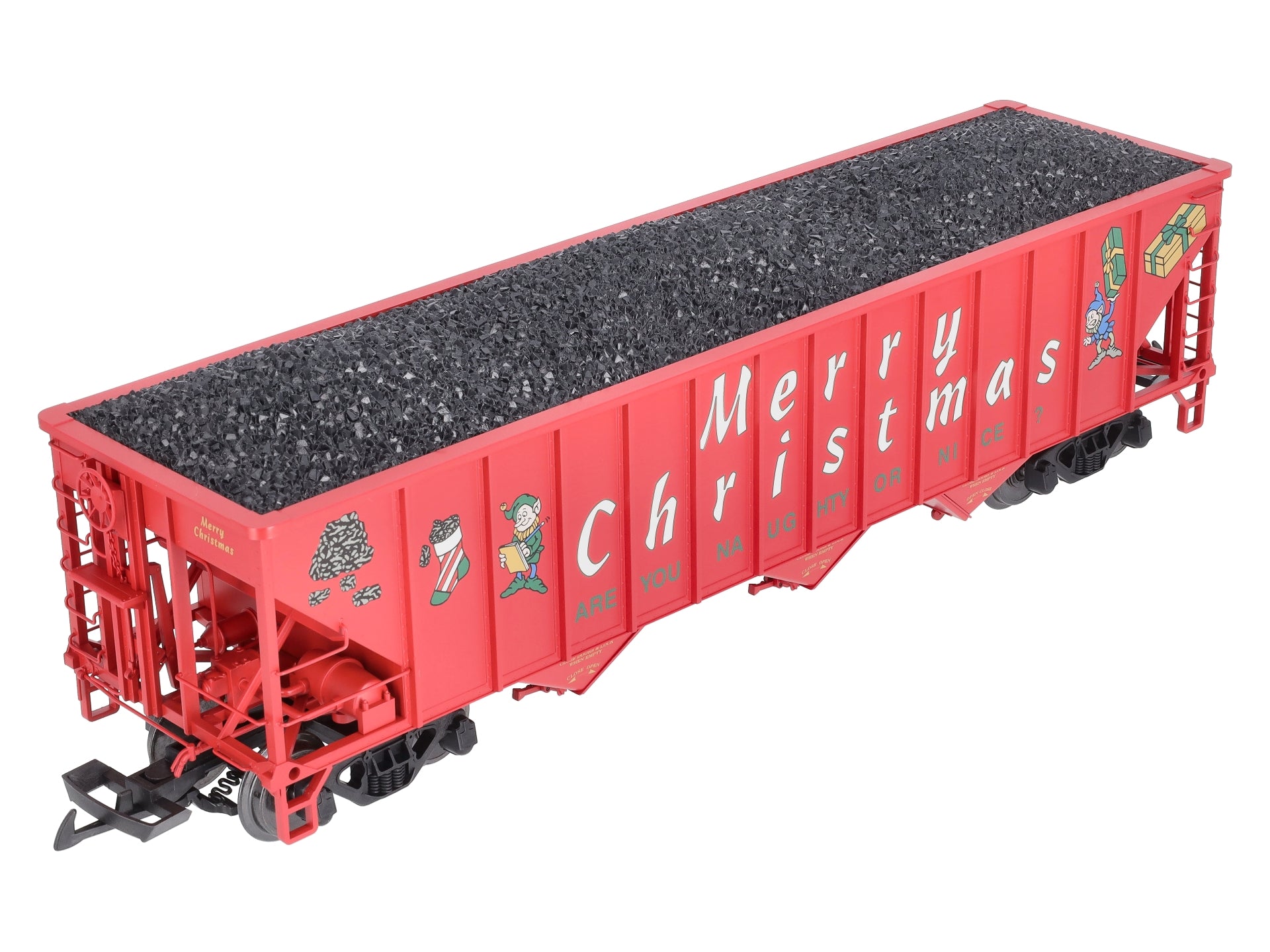 USA Trains 14025 G Christmas 70-Ton 3-Bay Coal Hopper with Coal