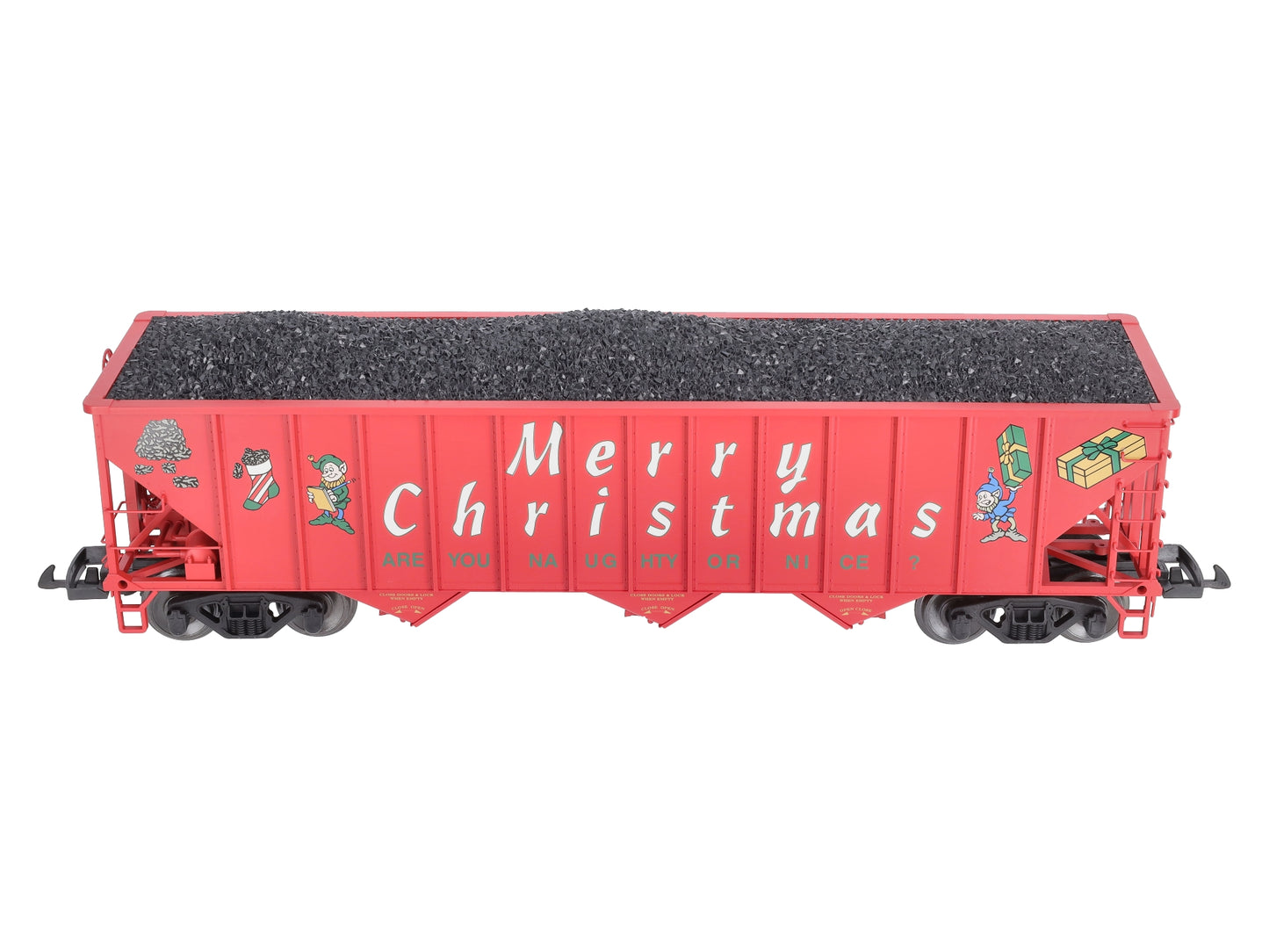 USA Trains 14025 G Christmas 70-Ton 3-Bay Coal Hopper with Coal Load