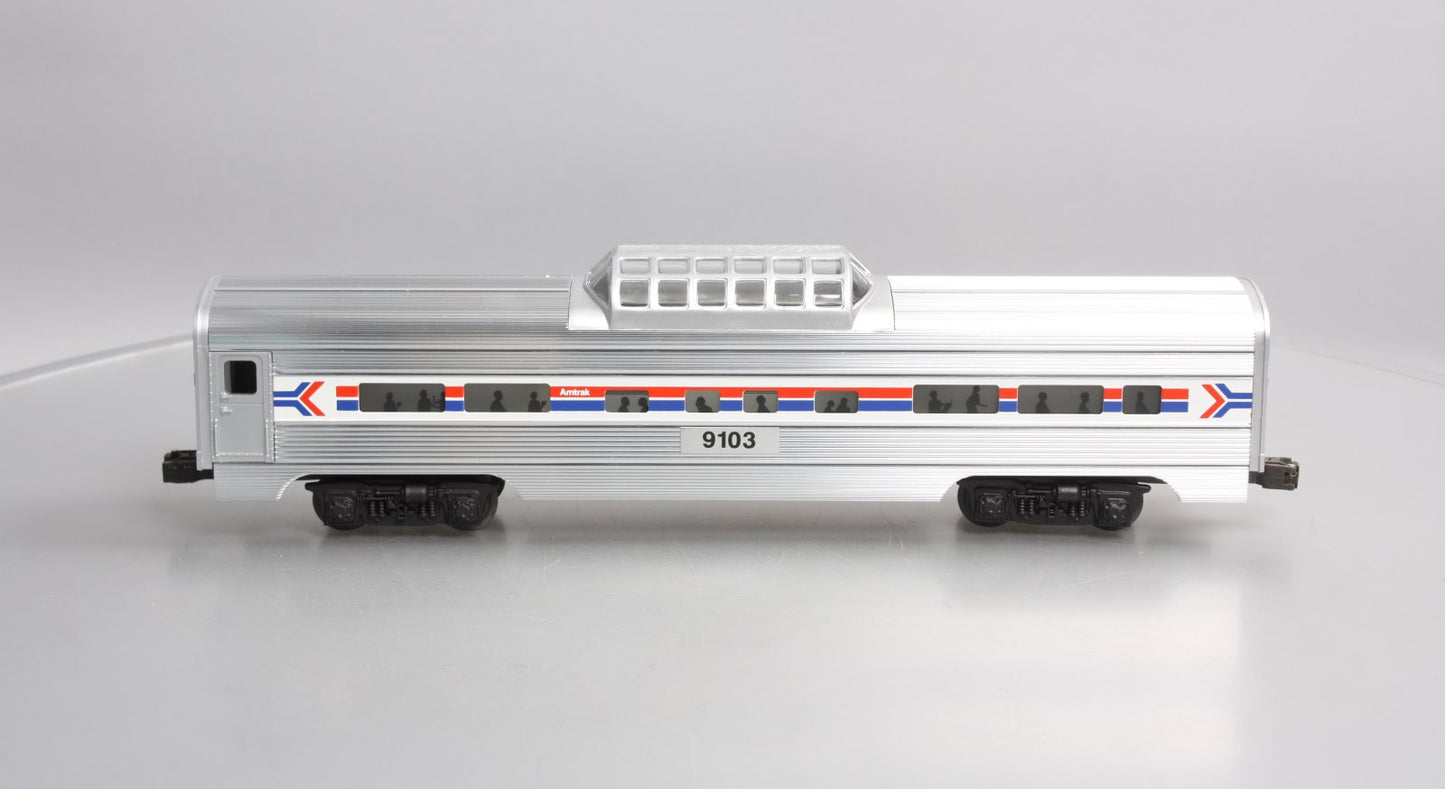 Lionel 6-19103 O Gauge Amtrak Aluminum Vista Dome Passenger Car #9103 LN/Box