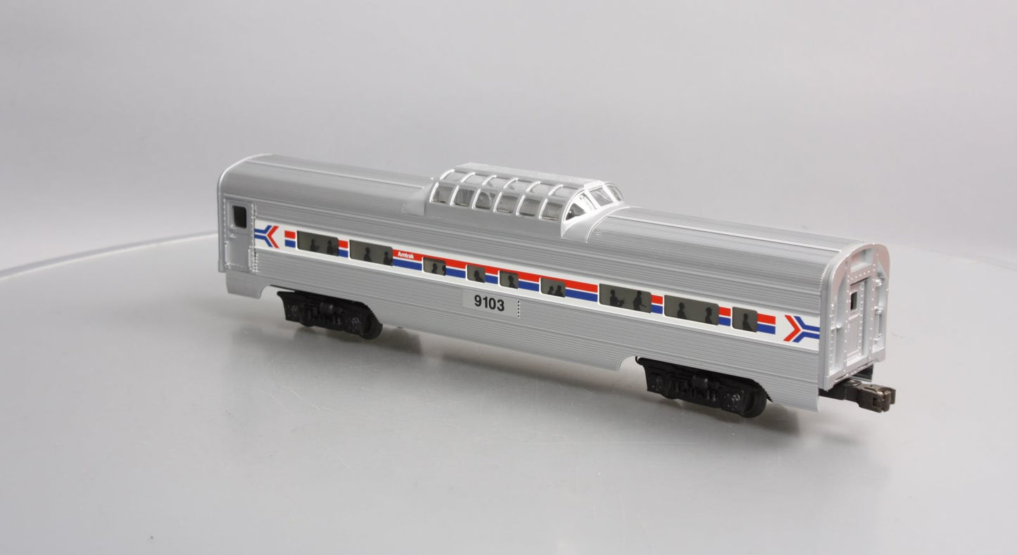 Lionel 6-19103 O Gauge Amtrak Aluminum Vista Dome Passenger Car #9103 LN/Box