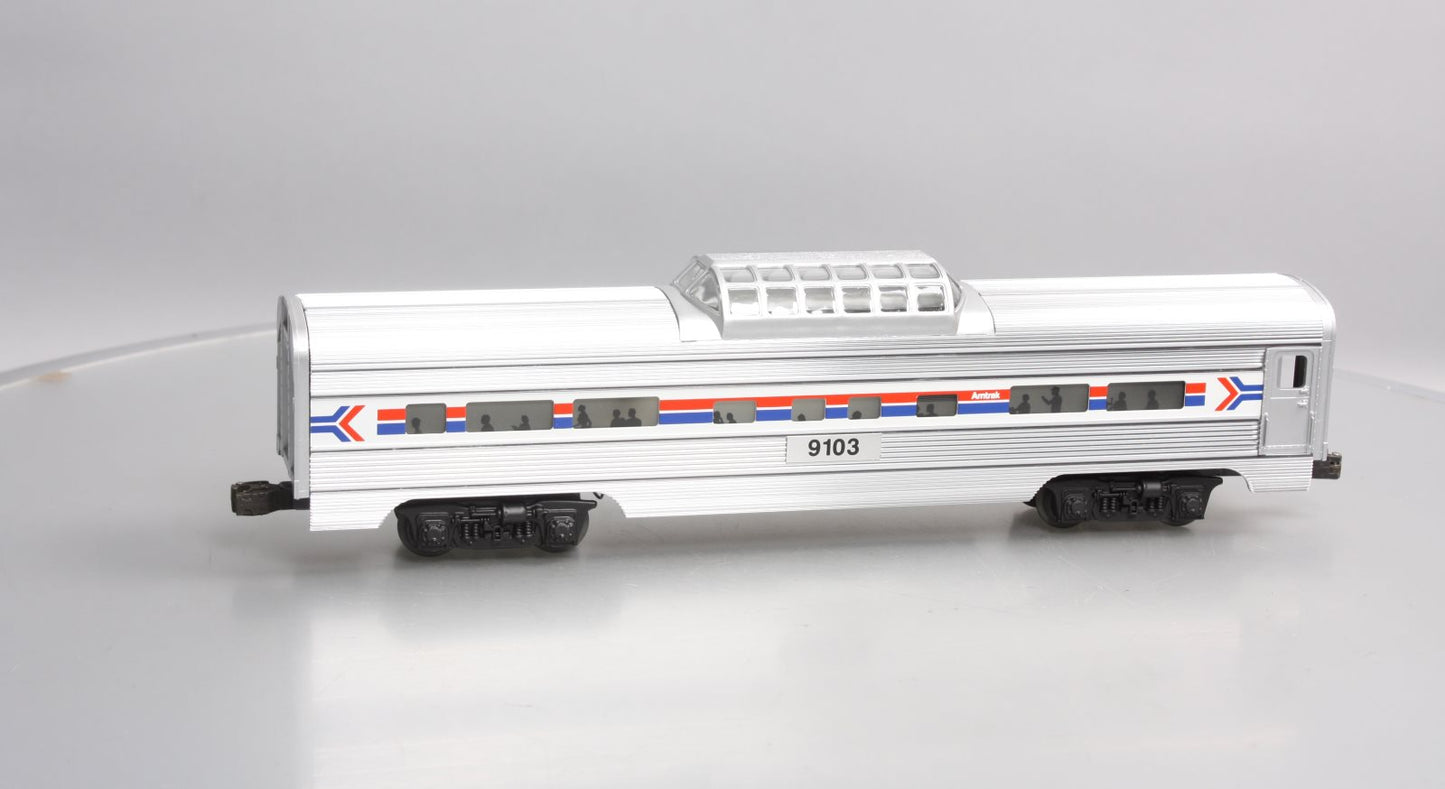 Lionel 6-19103 O Gauge Amtrak Aluminum Vista Dome Passenger Car #9103 LN/Box