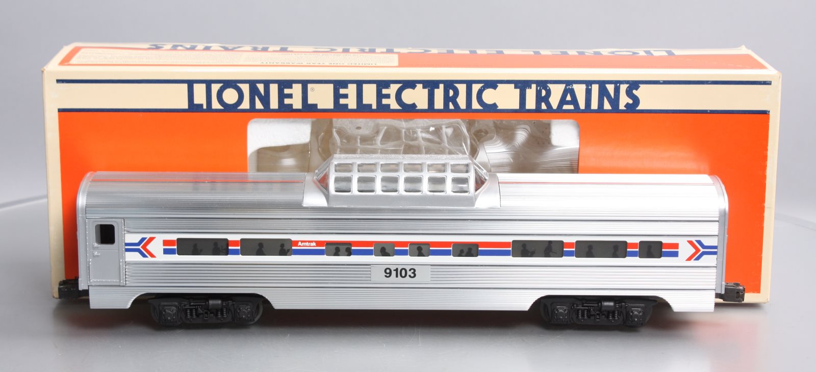Lionel 6-19103 O Gauge Amtrak Aluminum Vista Dome Passenger Car #9103 LN/Box
