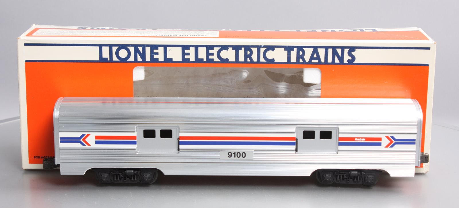 Lionel 6-19100 O Gauge Amtrak Aluminum Baggage Passenger Car #9100 LN/Box