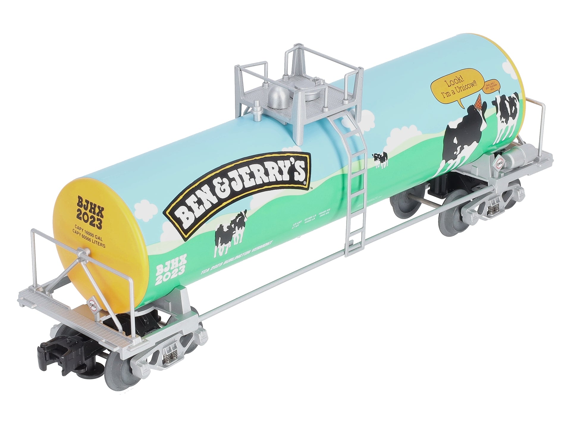 Lionel 2301022 O Gauge TCA Ben & Jerry's Unibody Tank Car #2023 LN/Box