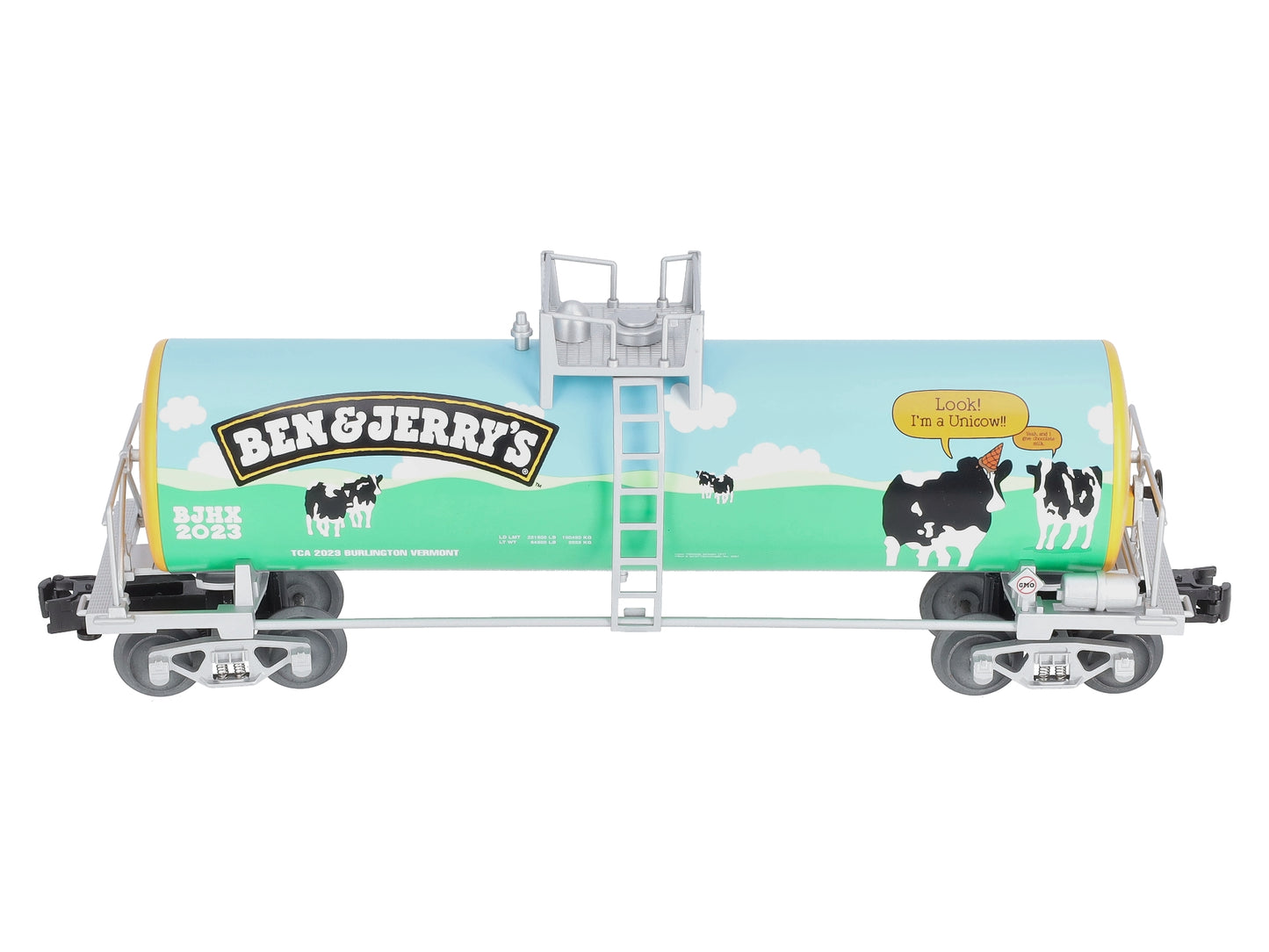 Lionel 2301022 O Gauge TCA Ben & Jerry's Unibody Tank Car #2023 LN/Box