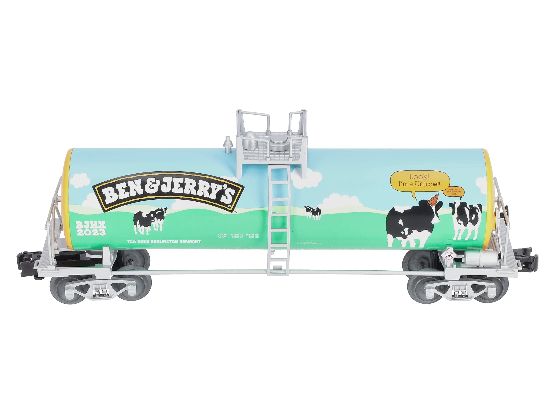 Lionel 2301022 O Gauge TCA Ben & Jerry's Unibody Tank Car #2023 LN/Box