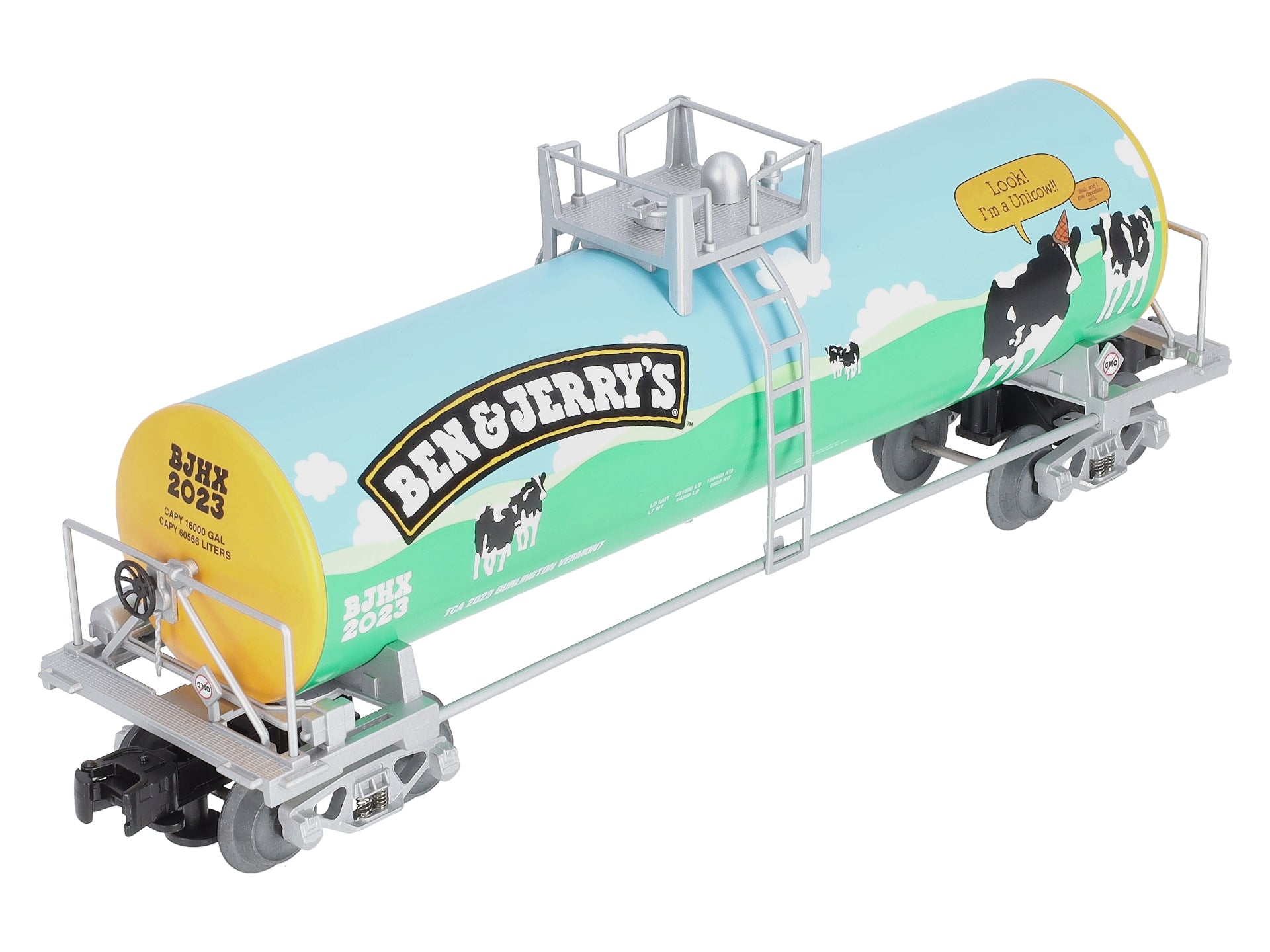 Lionel 2301022 O Gauge TCA Ben & Jerry's Unibody Tank Car #2023 LN/Box