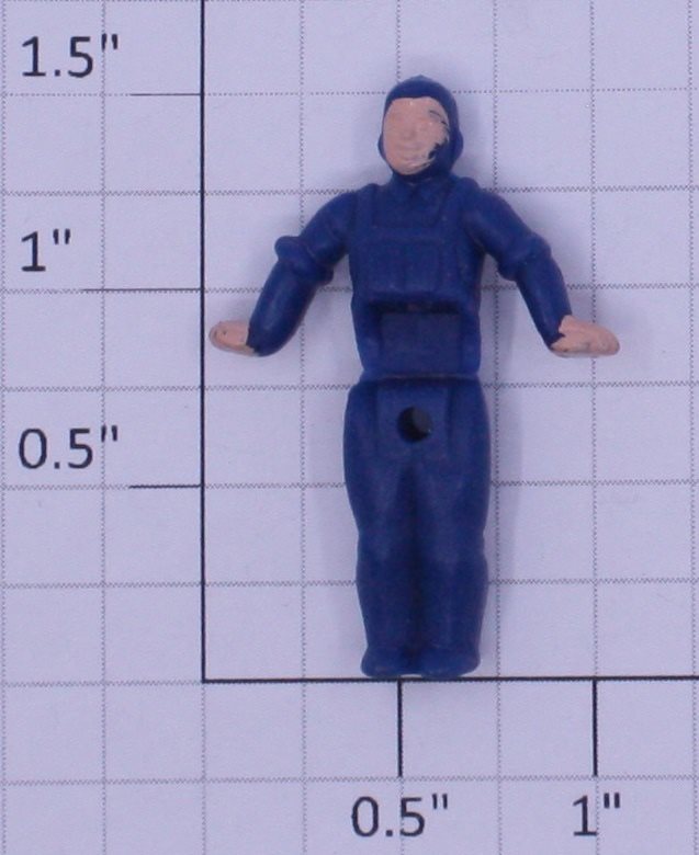 Lionel 50-83 Blue Rotating Crew Man Figure with Painted Face and Hands