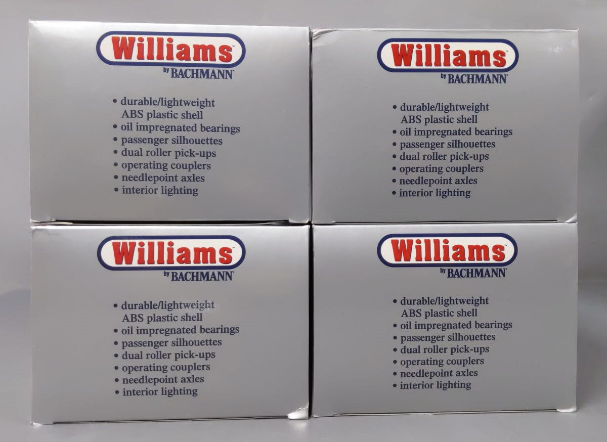 Williams 43168 D&RGW 72 Ft. Streamline Passenger Car (Pack of 4) LN/Box