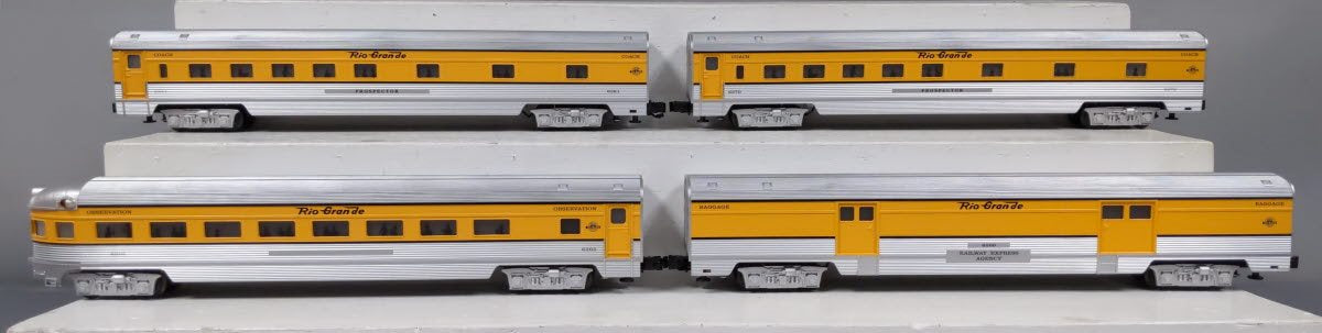 Williams 43168 D&RGW 72 Ft. Streamline Passenger Car (Pack of 4) LN/Box