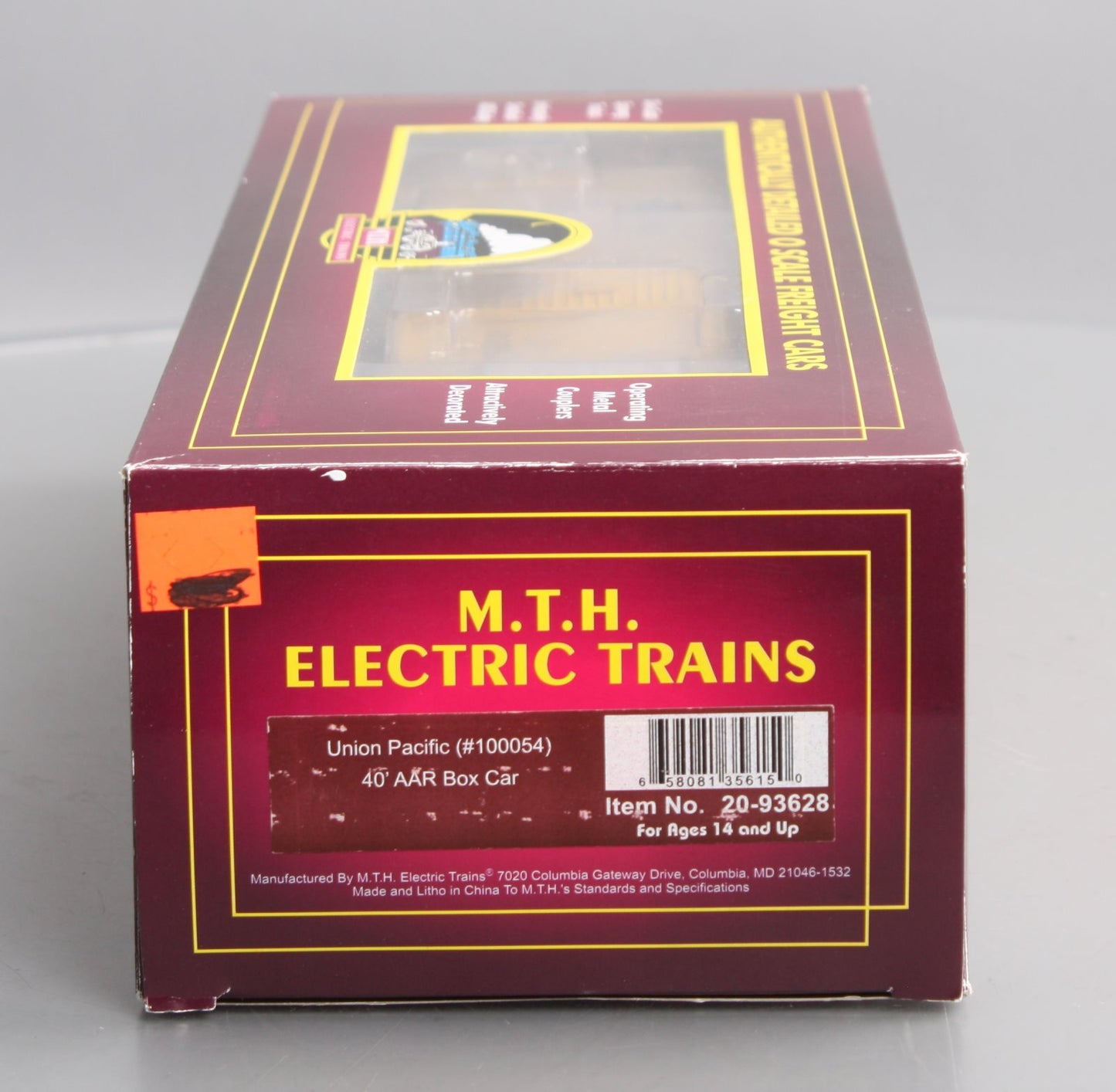 MTH 20-93628 O Union Pacific 40' AAR Boxcar #100054 NIB