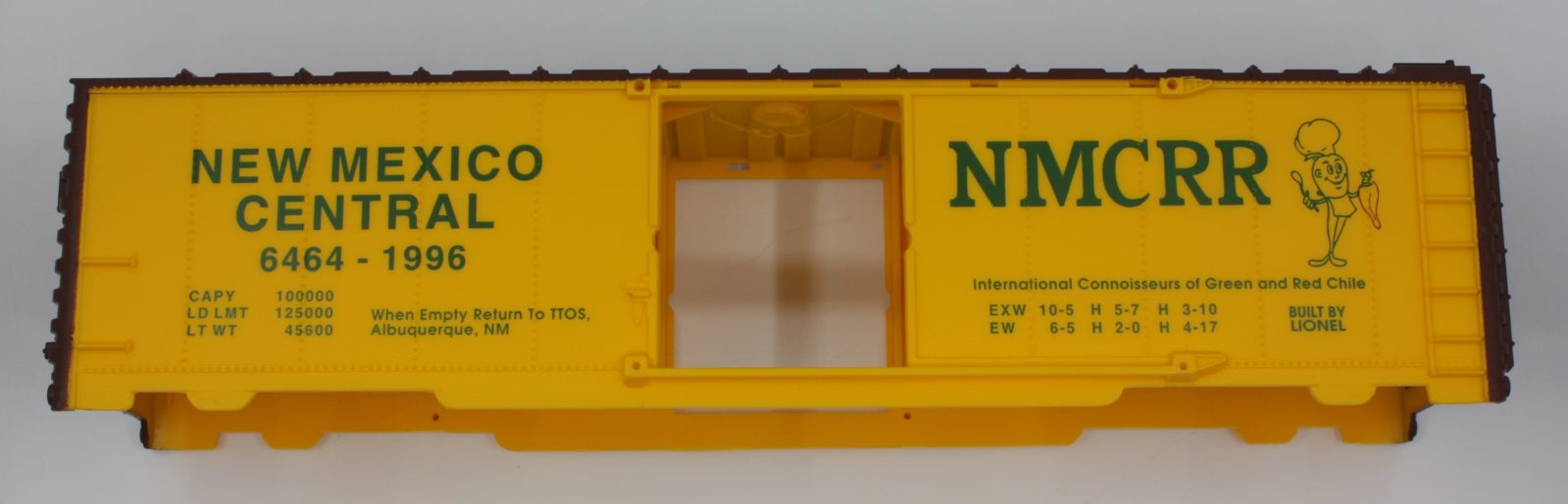 Lionel 52087-1 New Mexico Central TTOS Boxcar Body Shell