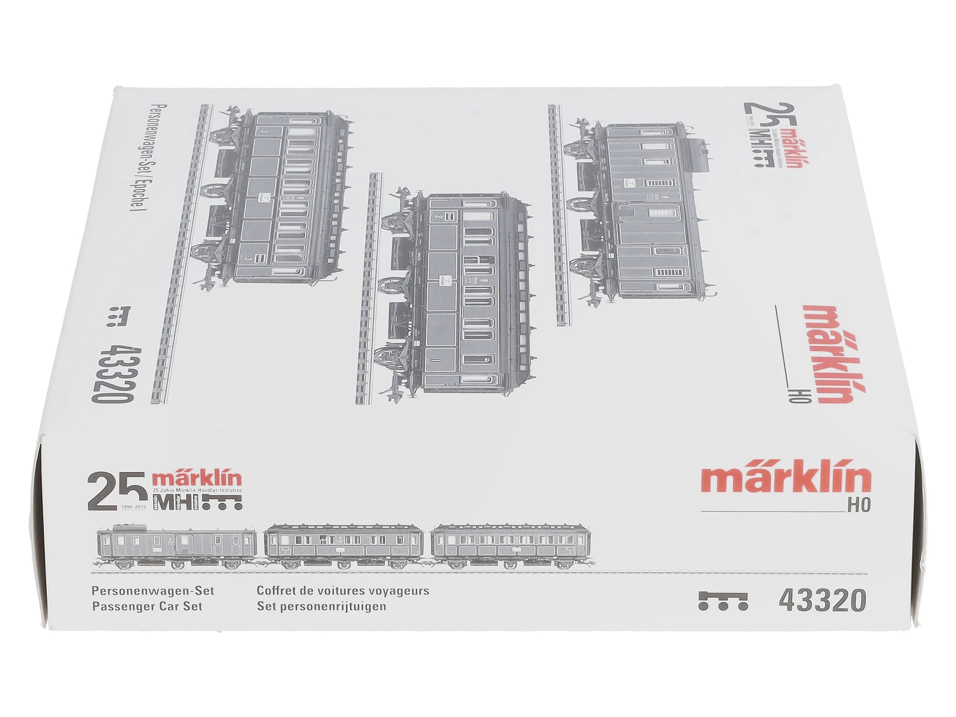 Marklin 43320 HO Royal Bavarian State Railroad 3-Axle Passenger Cars Set