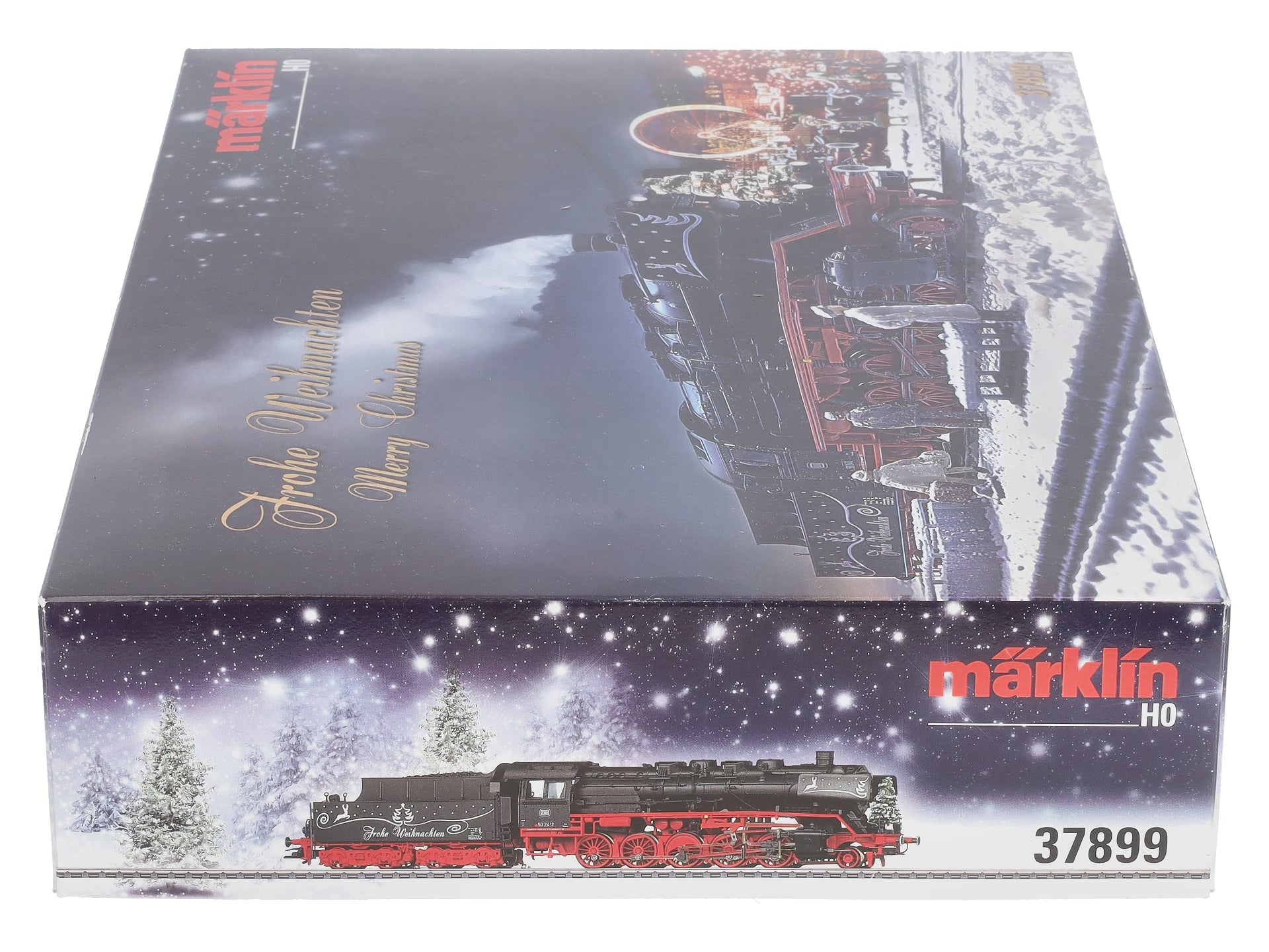 Marklin 37899 HO DB Christmas Steam Locomotive & Tender w/Display