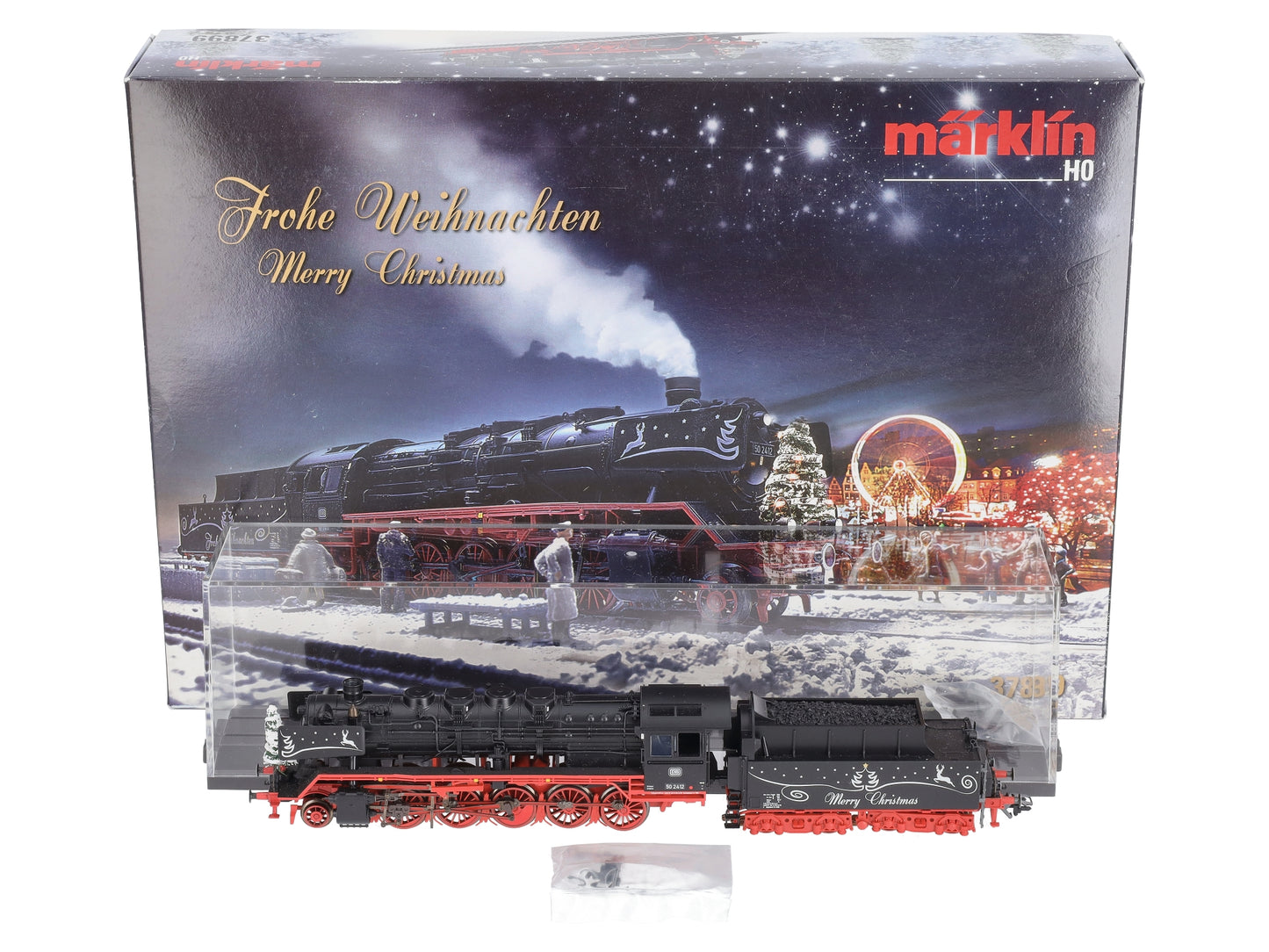 Marklin 37899 HO DB Christmas Steam Locomotive & Tender w/Display #502412