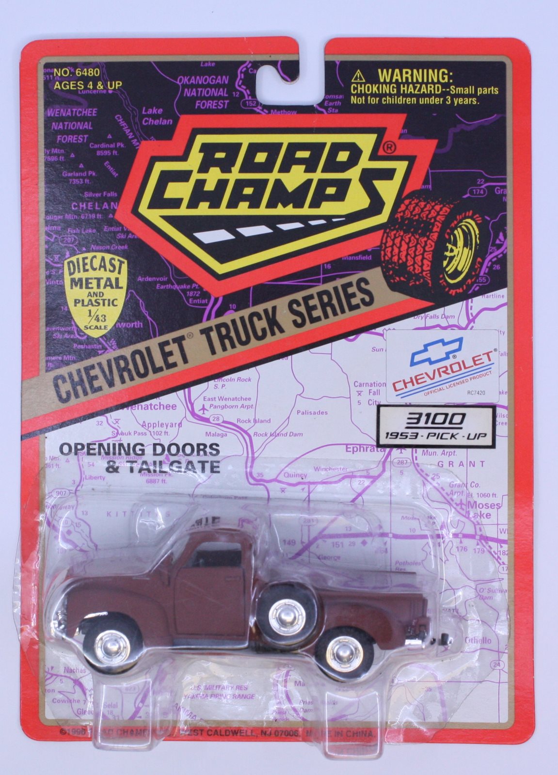 Road Champs 6480 1:43 Scale Rust Chevrolet Truck Series 3100 1953 Pick Up Truck