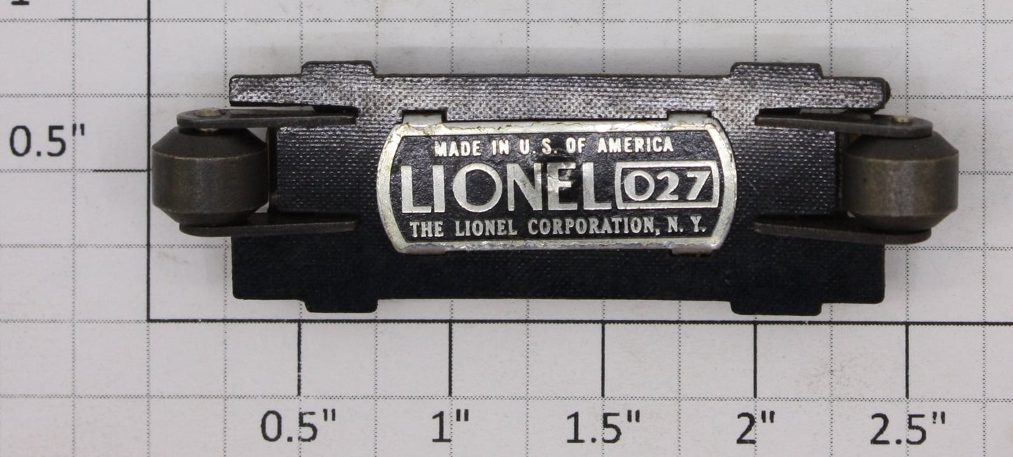Lionel 2034-126 O27 Gauge Collector Assembly Wired with Rollers