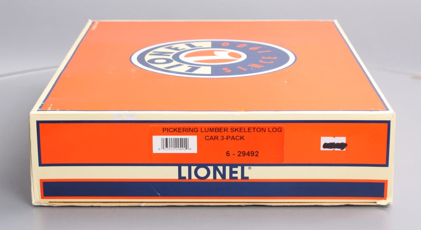 Lionel 6-29492 Pickering Lumber Log Car Set LN/Box