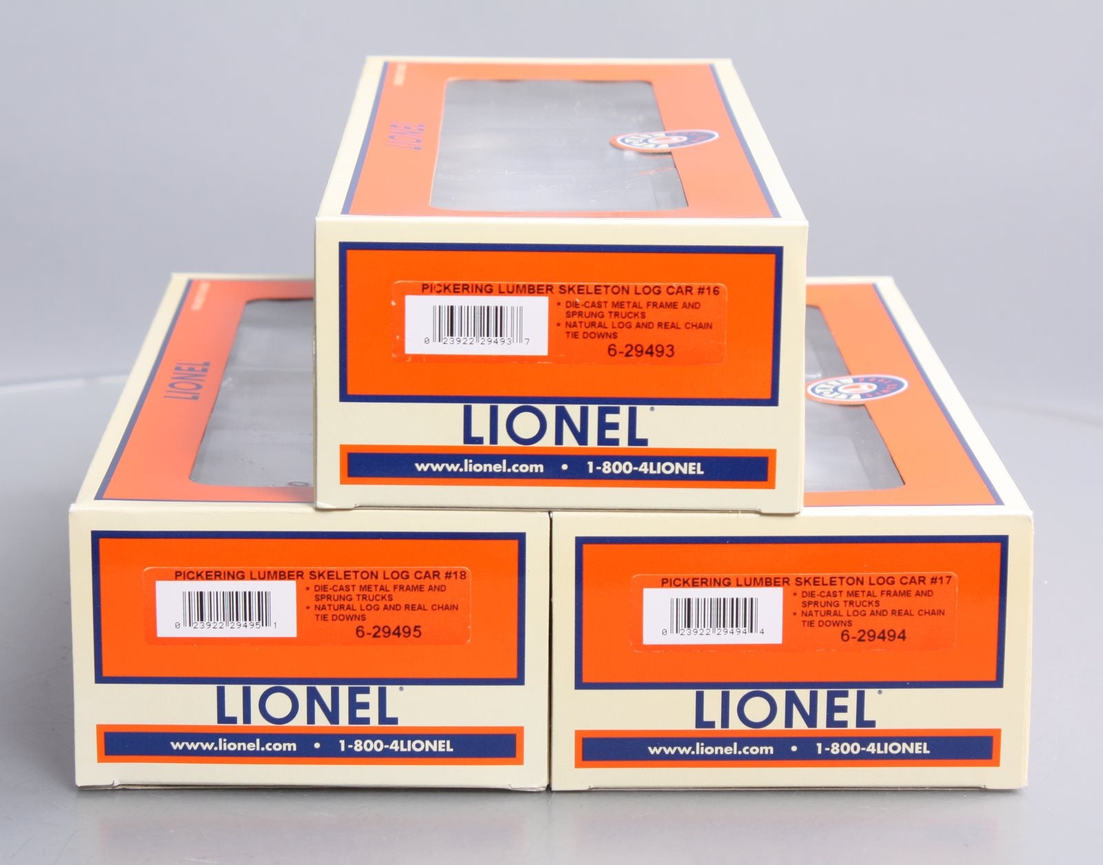 Lionel 6-29492 Pickering Lumber Log Car Set LN/Box