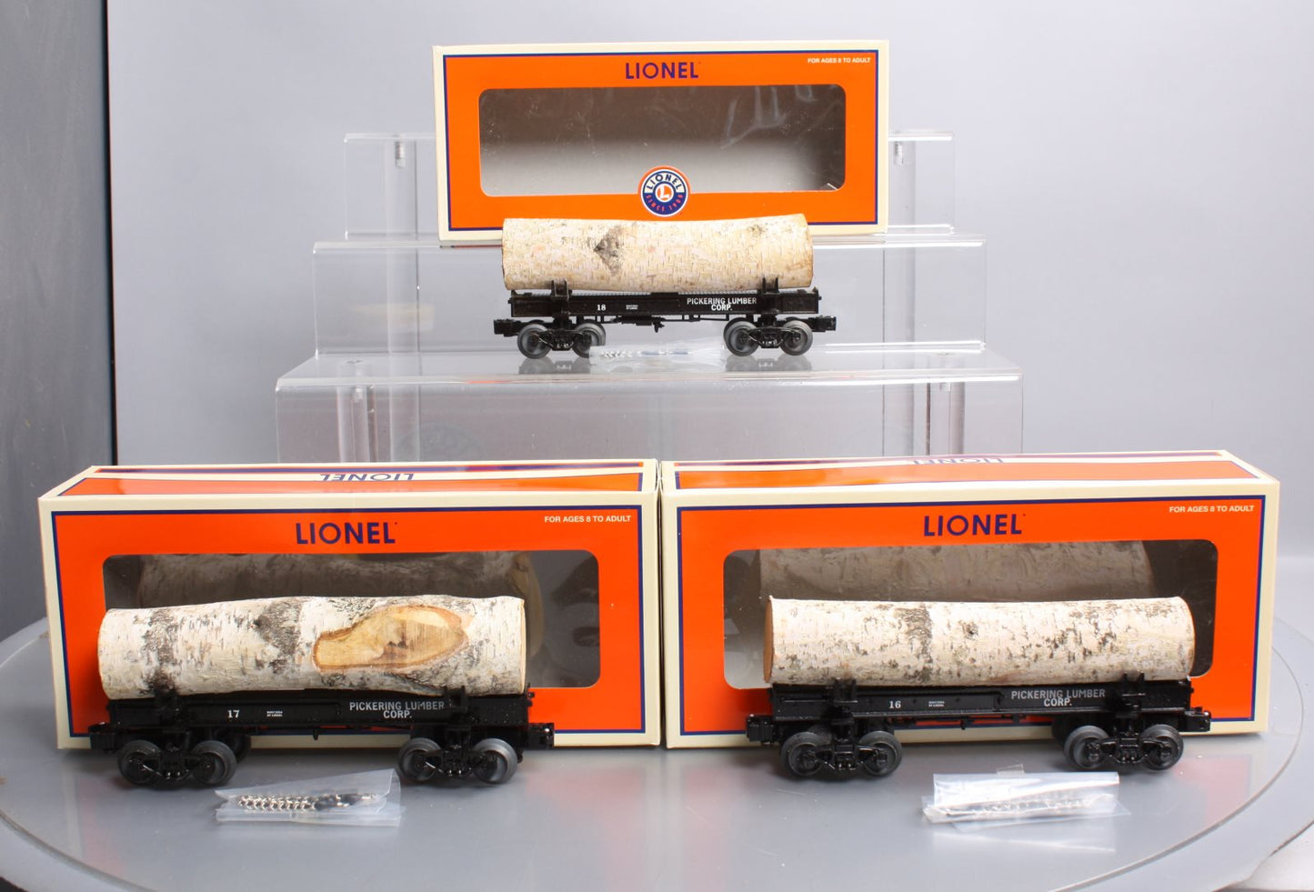 Lionel 6-29492 Pickering Lumber Log Car Set LN/Box