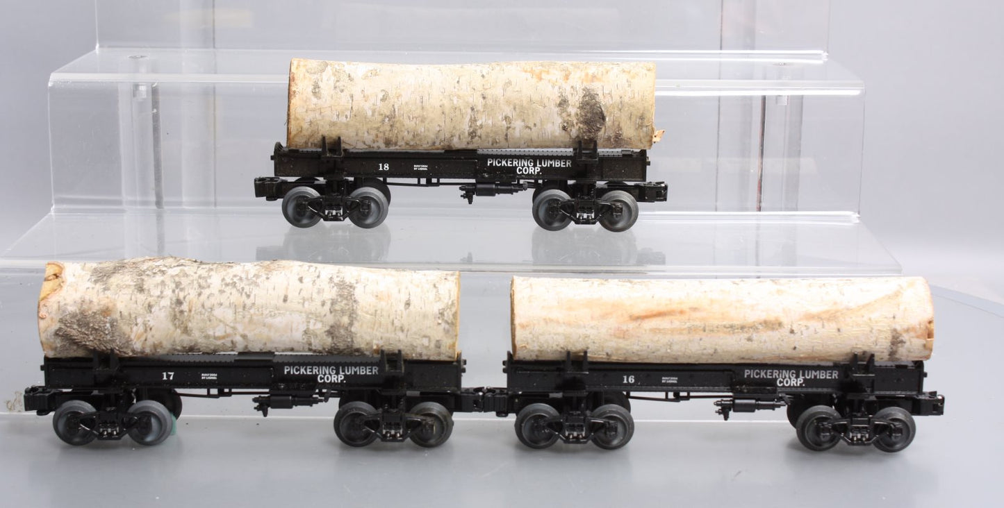 Lionel 6-29492 Pickering Lumber Log Car Set LN/Box