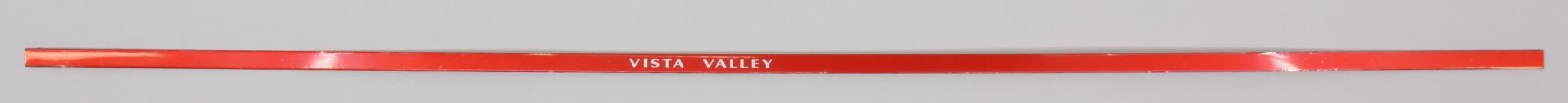 Lionel 2561-12 Left Hand Santa Fe Vista Valley Aluminum Car Adhesive Strip