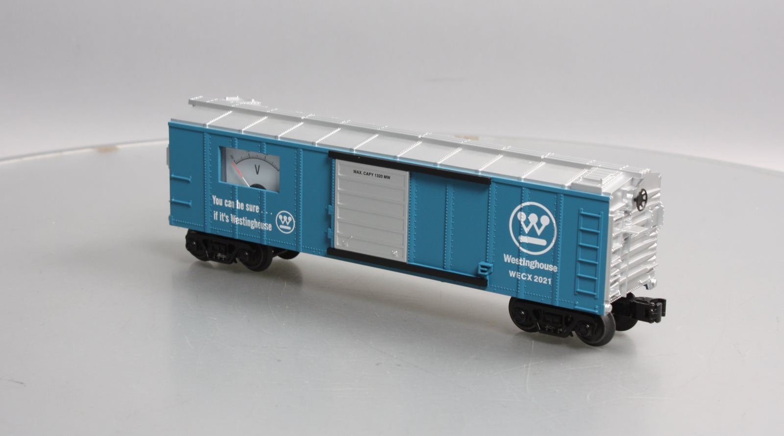 MTH 30-71062 O Westinghouse RailKing Boxcar with Volt Meter #2021