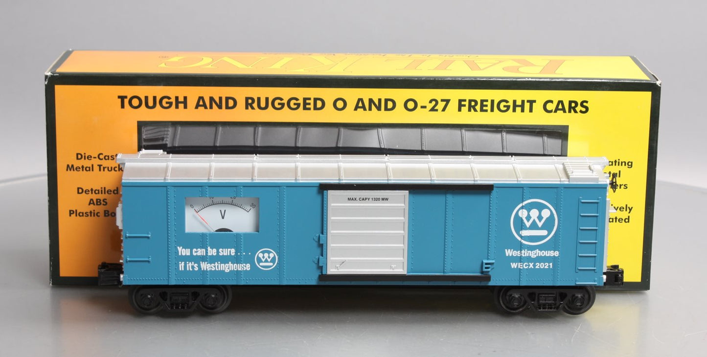 MTH 30-71062 O Westinghouse RailKing Boxcar with Volt Meter #2021