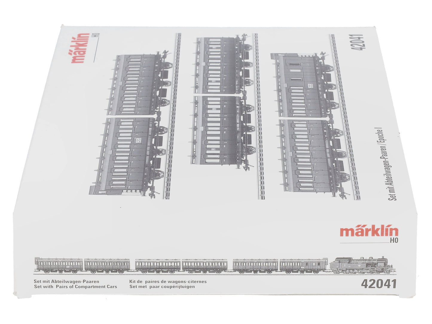 Marklin 42041 HO KPEV Passenger Car w/3 Pairs of Compartment Cars